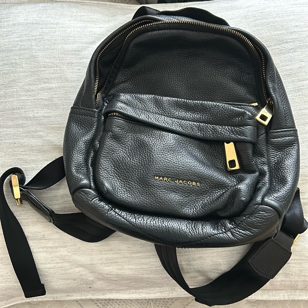 Marc Jacobs Black Leather Backpack